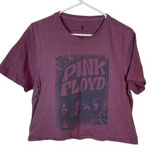 Junk Food Clothing Pink Floyd Purple Crop Shirt Size Med GUC #1316-AZ
